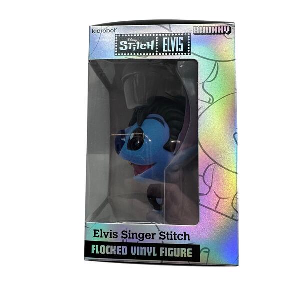 NIB Kidrobot flocked elvis singer stitch flocked vinyl figure Disclaimer - Picture 2 of 6
